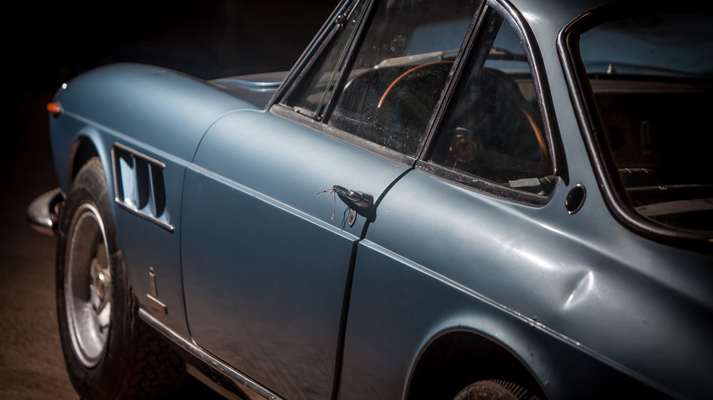 A 1966 Ferrari 330 GTC prior to a three-year restoration by Bell Sport & Classic.