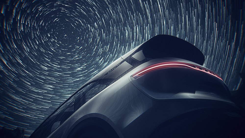The Lucid Gravity SUV's rear end