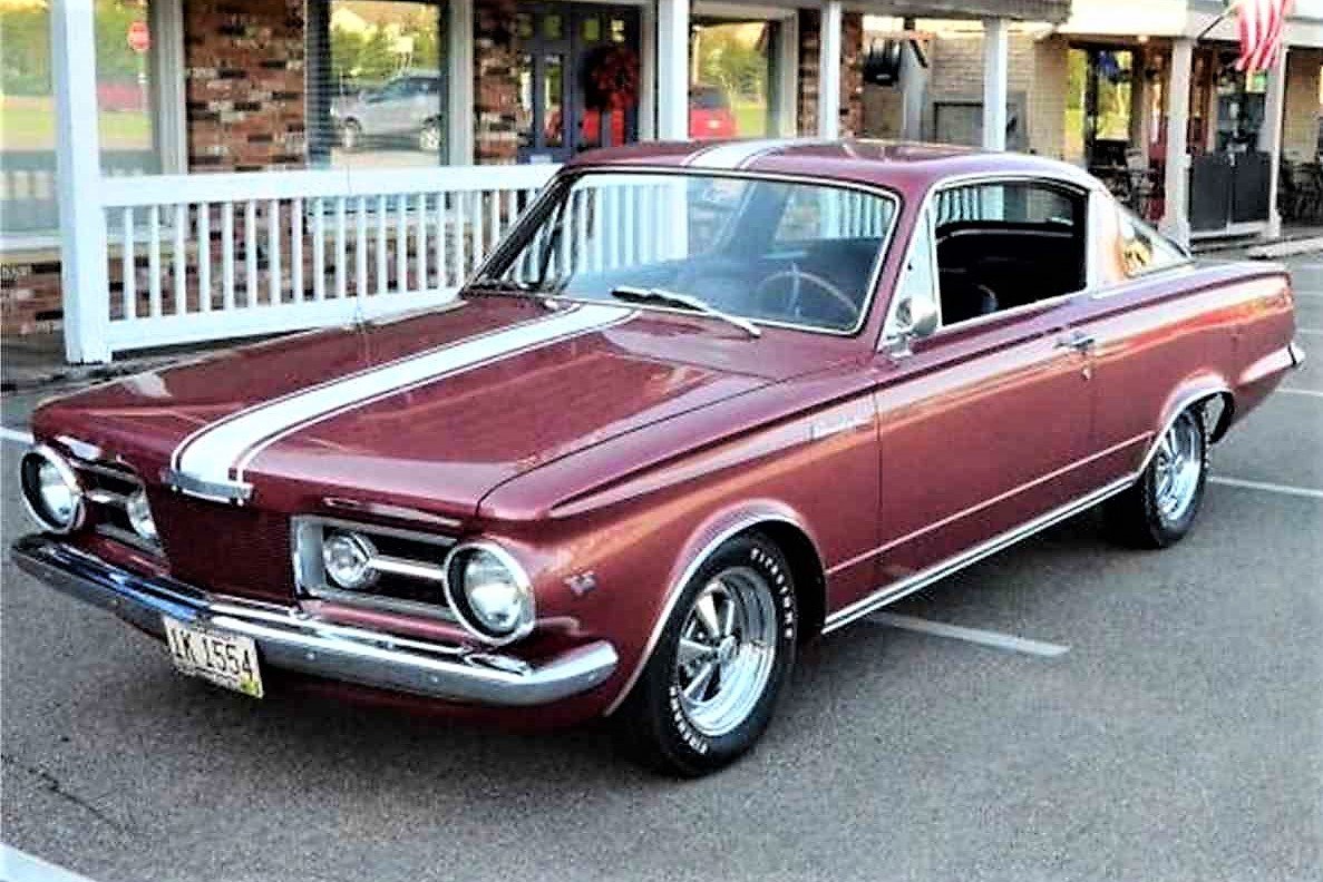 The Barracuda is fitted with period-correct aftermarket Crager wheels
