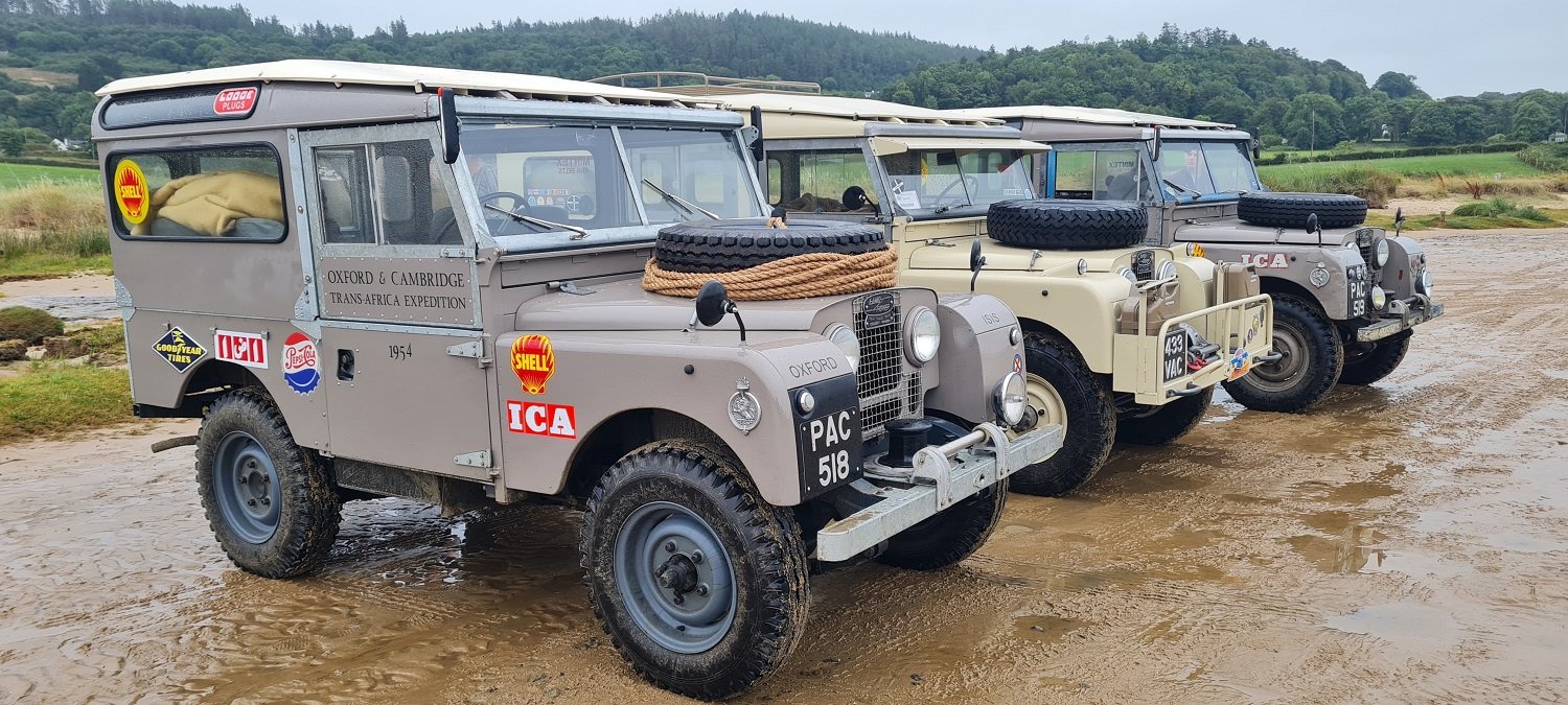 Series I Land Rovers at Red Wharf Bay