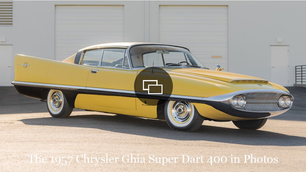 The 1957 Chrysler Ghia Super Dart 400 concept car.