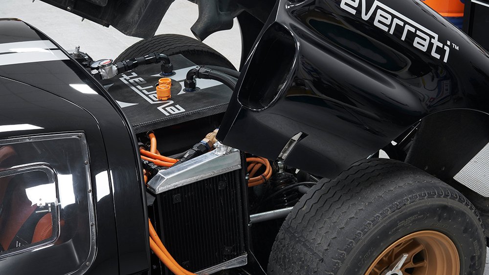 Everrati’s electric Superformance GT40 getting final tweaks before a test on the company’s track