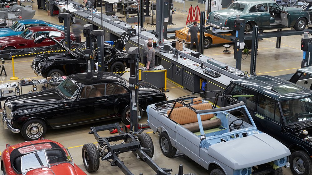 The Lunaz design workshop floor, where the team converts an array of marques