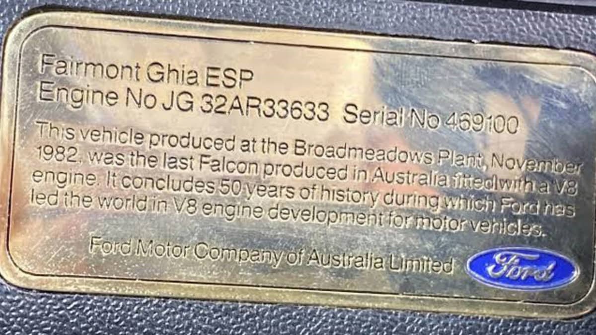 Ford Falcon with last Australian-made V8 heads to auction again