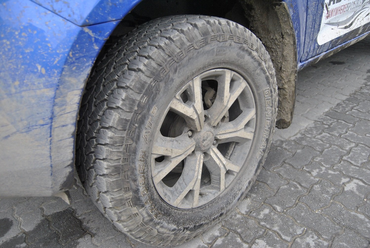 Off-road AT3 tyres in action