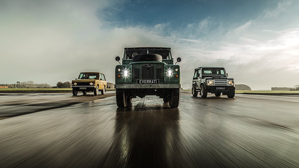 Everrati's classic Range Rover, Land Rover Series II and Defender electric conversions