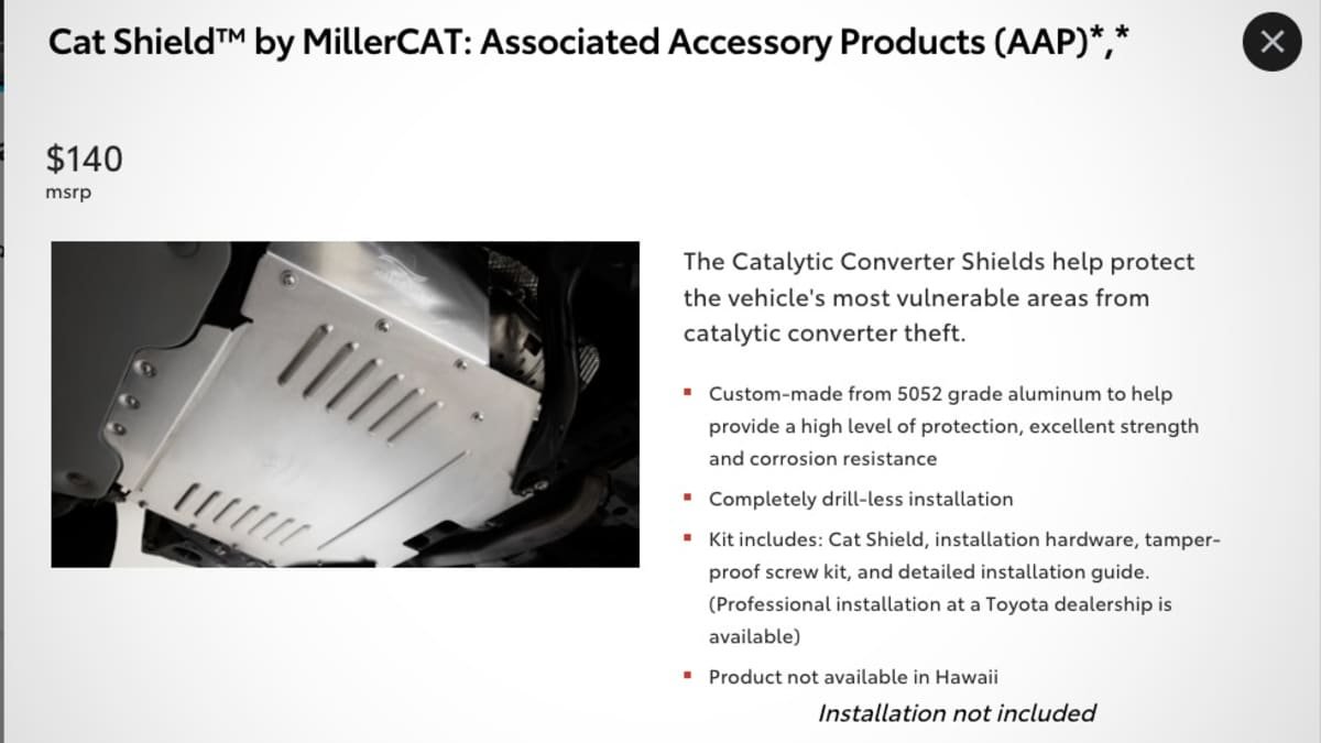 Toyota introduces anti-theft device for catalytic converters on its hybrid cars