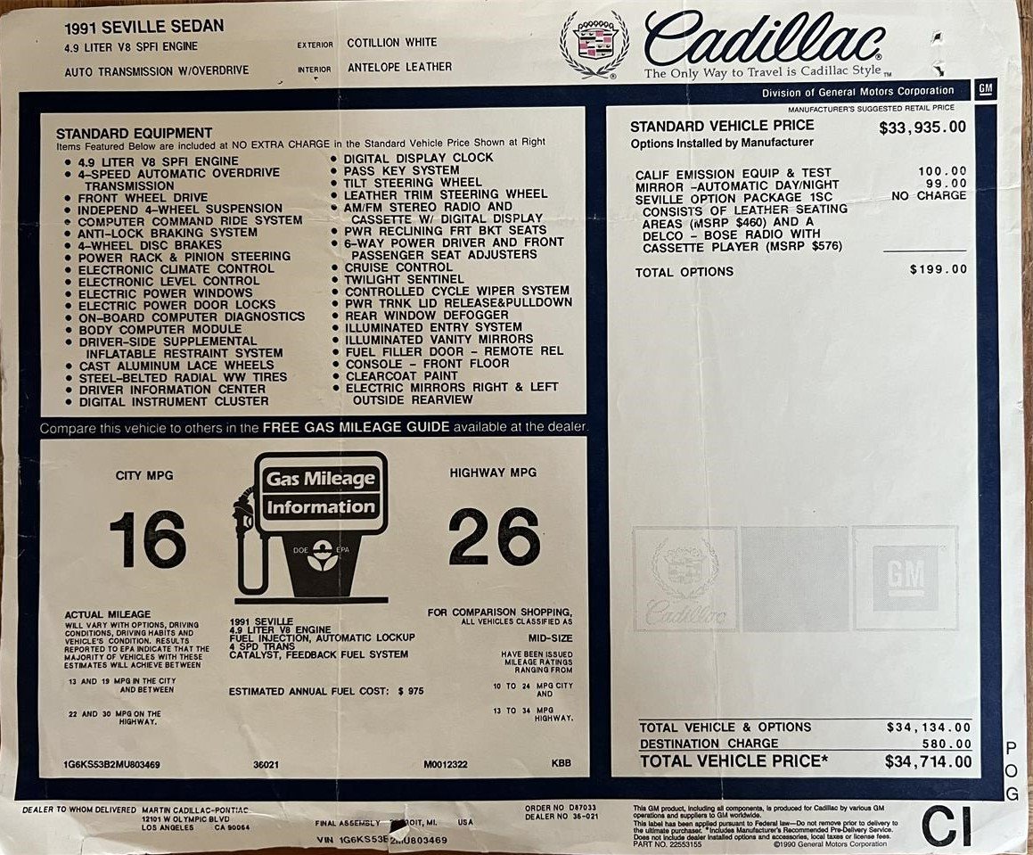 1991 cadillac seville, Pick of the Day: 1991 Cadillac Seville, ClassicCars.com Journal
