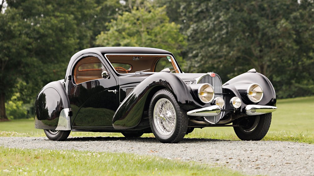 A 1937 Bugatti Type 57SC Atalante.
