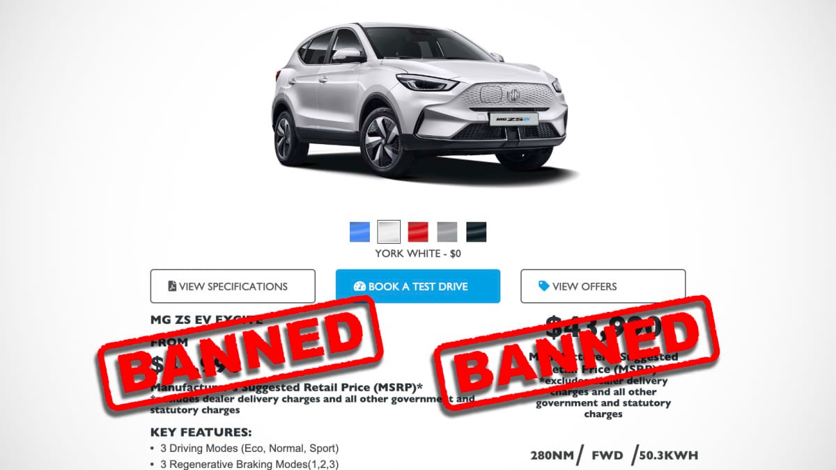 Chinese car maker MG warned after removing drive-away prices