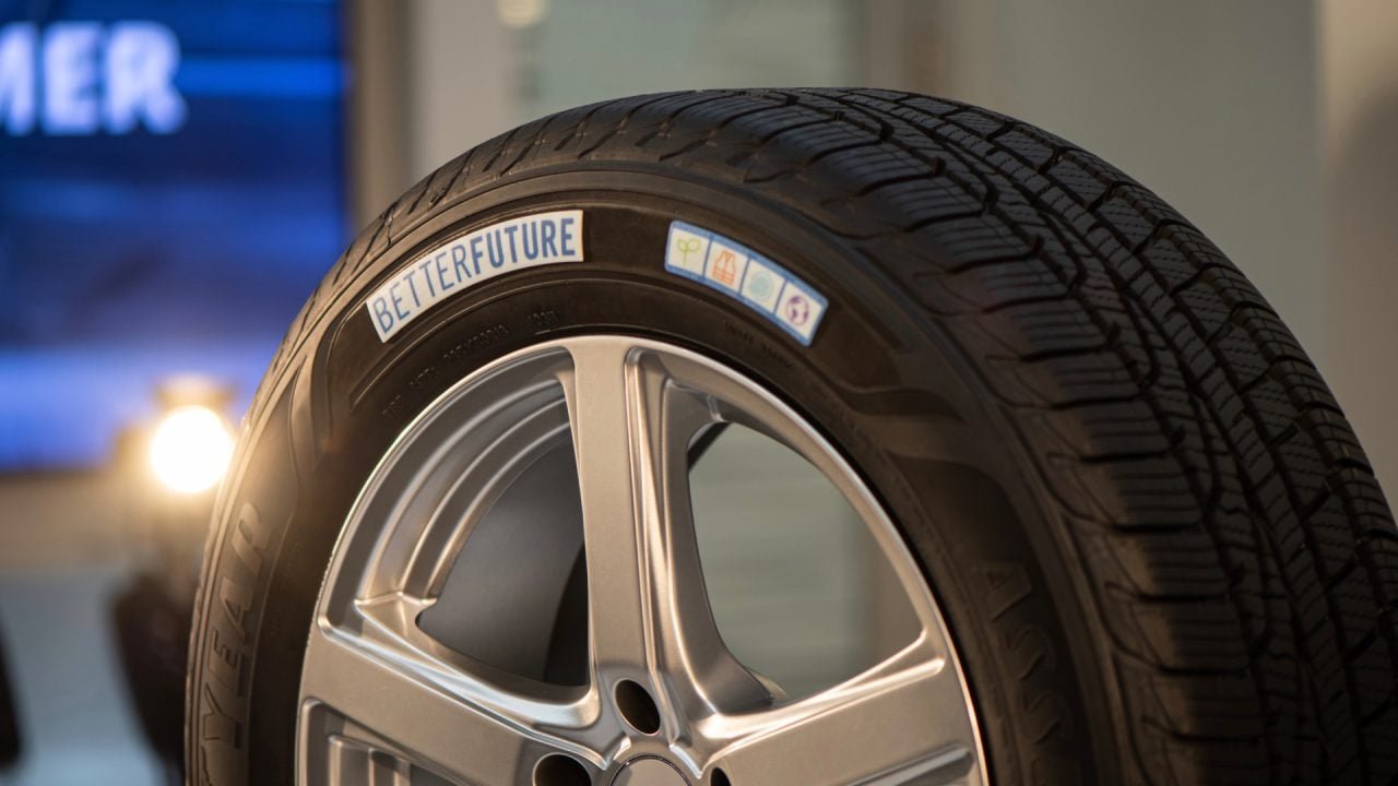 Goodyear tire made from 70% sustainable material
