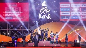 The 2023 Dakar Rally's final podium standings for the T3 class o modified side-by-sides.