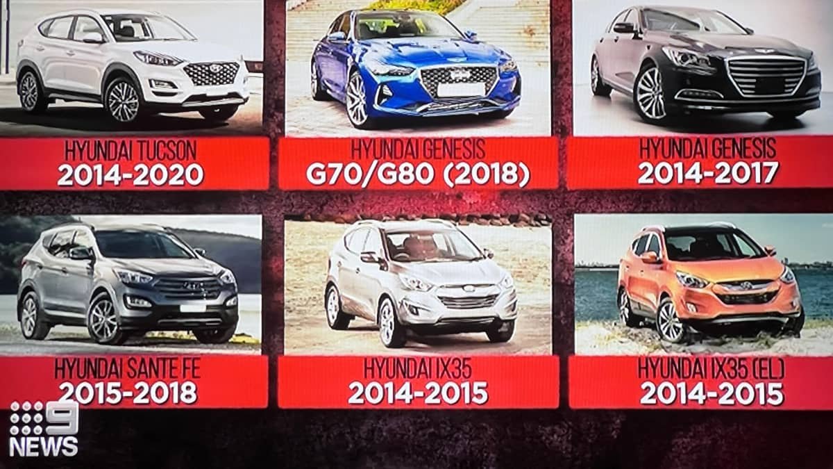 200,000 Hyundai, Kia cars face Class Action over fire risk
