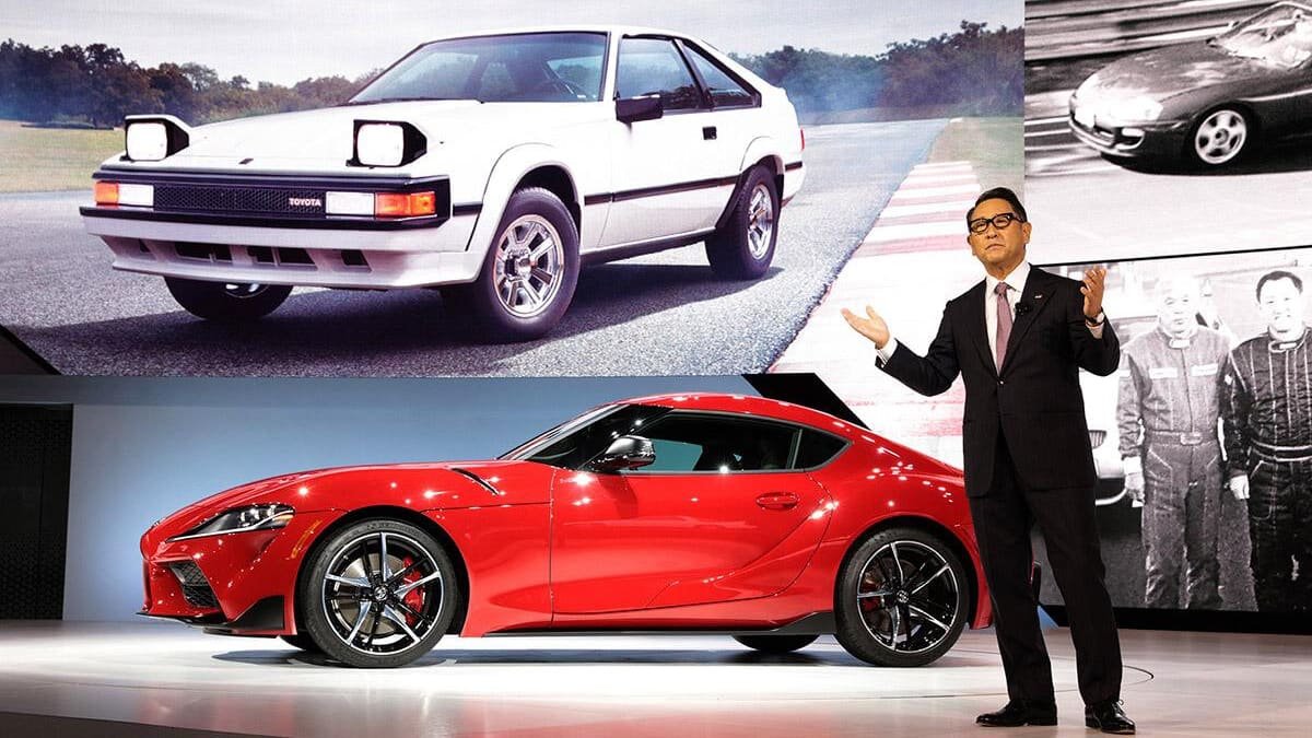 Akio Toyoda and Toyota Supra
