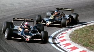 Mario Andretti leads teammate Ronnie Peterson at the 1978 Dutch Grand Prix.