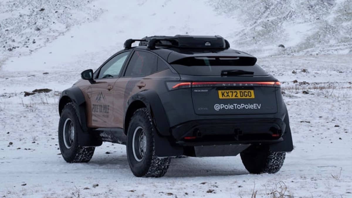 Electric Nissan Ariya ready for North Pole to South Pole adventure