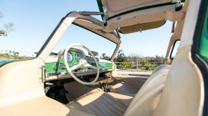 The interior of a 1955 Mercedes-Benz 300 SL