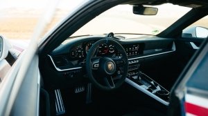 A peek at the cockpit of the 911 Dakar, a model variant that starts at $220,000.