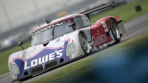 Jimmie Johnson racing in the 2008 Rolex 24 at Daytona.