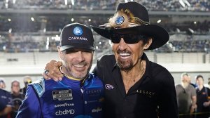 Richard Petty and Jimmie Johnson, co-owners of the Legacy Motor Club team.