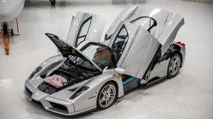 The 2003 Ferrari Enzo with all its doors open