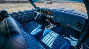 The interior of a 1970 Pontiac GTO Judge convertible.