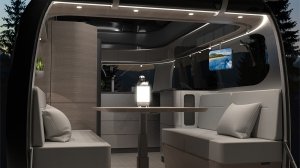 The Airstream Studio F.A. Porsche Concept Travel Trailer's living area