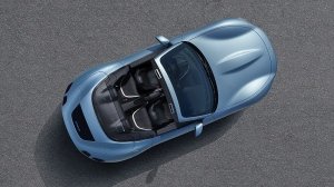 The Ferrari Roma Spyder from above