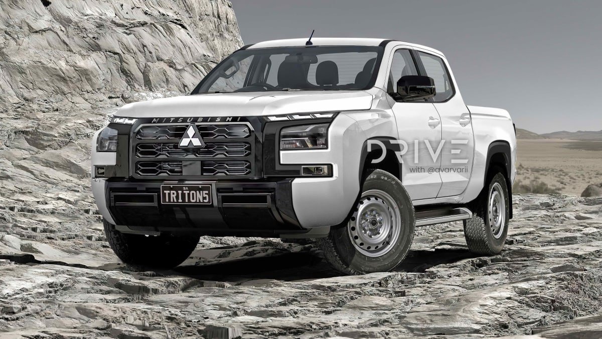 2024 Mitsubishi Triton takes shape in computer illustrations