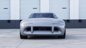The Dodge Viper-Based Defender prop car from the front