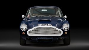 The 1960 Aston Martin DB4 GT Lightweight from the front