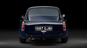 The Aston Martin DB4 GT Lightweight from behind