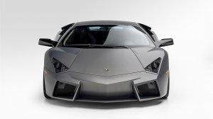 The 2008 Lamborghini Reventón from the front