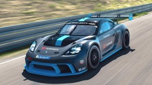 Porsche's 718 Cayman GT4 e-Performance, an all-electric race car with 1,088 hp available for on-demand bursts.