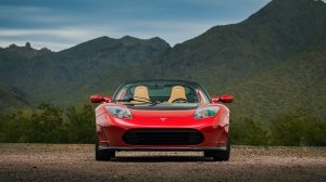 The 2011 Tesla Roadster 2.5 Sport from the front