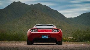 The 2011 Tesla Roadster 2.5 Sport from the back