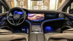 The front seats of the 2024 Mercedes-Maybach EQS 680 SUV
