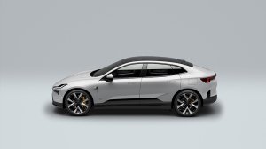 The Polestar 4 SUV coupé from the side