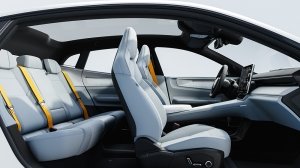 The Polestar 4 SUV coupé's two row of seats