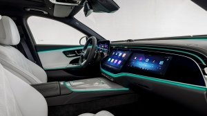 The 2024 Mercedes-Benz E-Class's three-screen dashboard