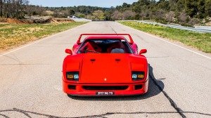 Alain Prost's 1990 Ferrari F40 from the front