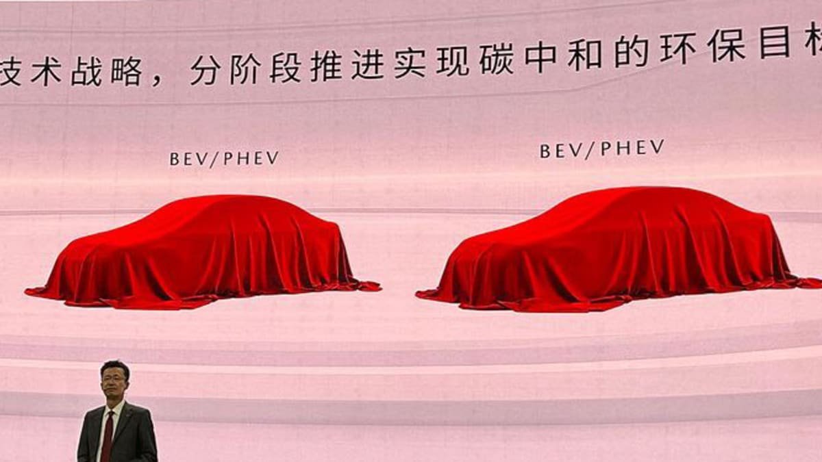 Is this the new Mazda 6? Mystery electric sedans teased in China
