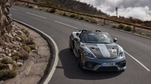 The 2024 Porsche 718 Spyder RS on a curvy road