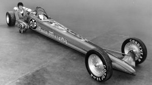 Racer Paula Murphy clocked 254 mph in this dragster before it crashed due to a mechanical failure, laying her up for half a year with a broken neck.