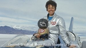Racer Paula Murphy at the Bonneville Salt Flats in 1965.