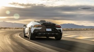 The 602 hp Lamborghini Huracán Sterrato at the Chuckwalla Valley Raceway in Desert Center, Calif.