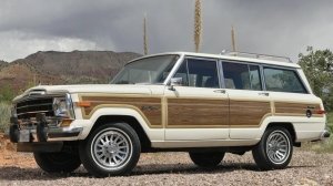 A 1989 Jeep Grand Wagoneer 4x4, which was offered through the online auction site Cars & Bids.