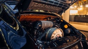 The air-cooled, 4.0-liter flat-six engine inside Theon Design's Porsche 964 restomod designated ITA001.