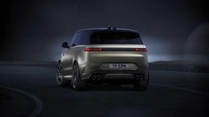 A rear 3/4 view of the 2024 Range Rover Sport SV