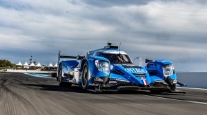 The Delage-branded LMP2 race car prepares to compete at the 2023 edition of the 24 Hours of Le Mans.